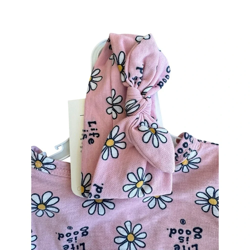 Life is Good‎ Baby Girl Romper Pink Size 3-6 Months Months Announcement Daisy